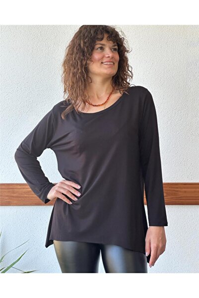 ByEnBi Black Asymmetrical Lycra Blouse Std