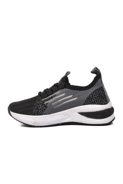 WALKWAY Boy's Sports Shoes - Black White Smoke