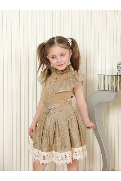 TREEMASS Girl's Set - Skirt and Blouse