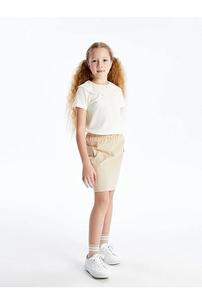 LC Waikiki LCW Kids Elastic Waist Girl's Cargo Skirt