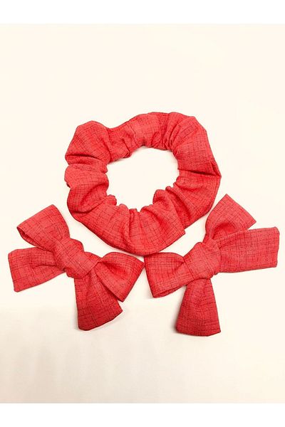 Demeter Collection Girl's Red Gift Rubber Buckle and 2-Piece Clip Buckle Set
