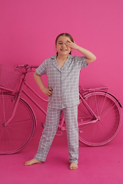 ELİTOL Buttoned Cotton Lycra Pajama Set