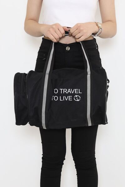 Moka Shopin Black Sports Bag - Printed, Model 15026.1624