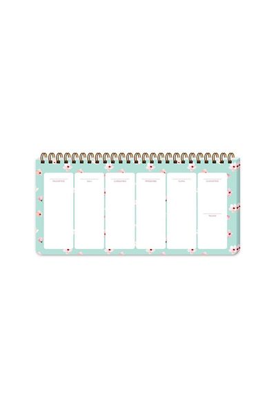 KESKİN COLOR Εβδομαδιαίο Planner 13x27 - Water Green
