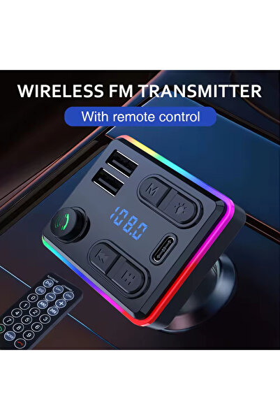 All Avcill 2024araç Fm Transmitter, Bluetooth, Usb, Mp3, Sd Kart Çakmaklık Gi...