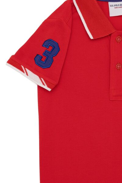 U.S. Polo Assn. Red Polo Neck Boy's T-Shirt