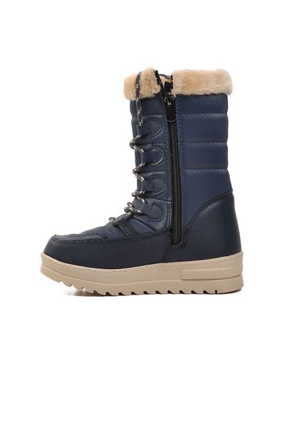 WALKWAY Κοριτσίστικες μπότες χιονιού Navy Blue με γούνα στο εσωτερικό