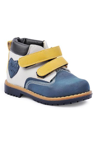 ŞİRİNGENÇ Şiringenç Navy Blue Nubuck Yellow Kids Boots