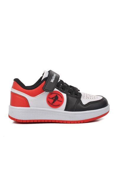 WALKWAY Black White Red Sports Shoes for Boys