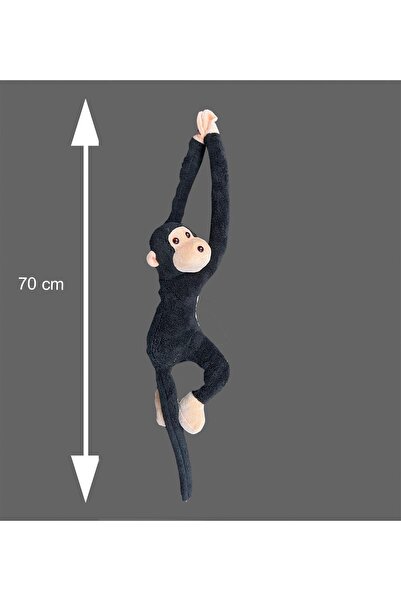 Solemia لعبة القرد القطيفة اللطيفة، قابلة للالتصاق باليدين 70 سم