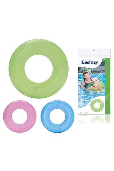 BESTWAY Beach Ball and 36022-51 Cm Transparent Children's Swimming Ring