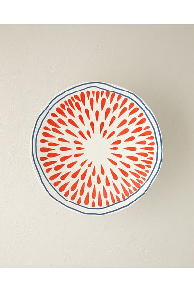 English Home Desire Soap Leap 30 cm Blue-Terracotta Stoneware Cake Stand