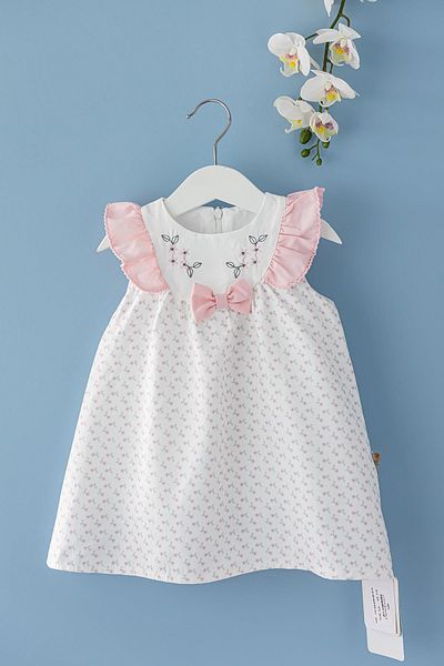 Babymod Baby Girl Dress Floral Patterned Bow Baby Dress
