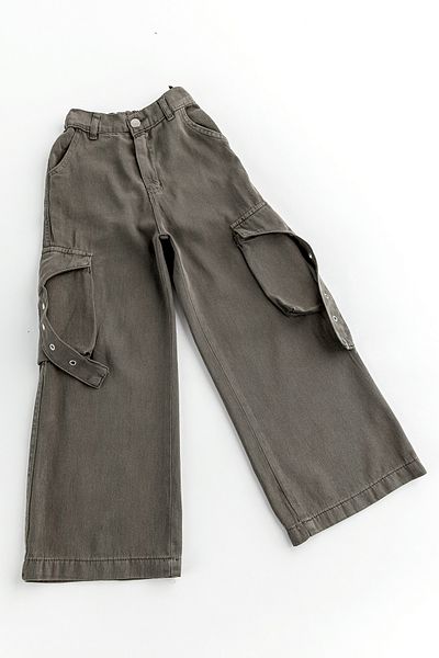 Babymod Eyelet Detailed Cargo Pocket Canvas Girl's Trousers