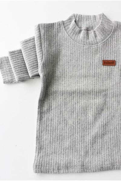 GallanD Children's Body Long Sleeve Seasonal Unisex Soft Ribbed Half Turtleneck Children's Body