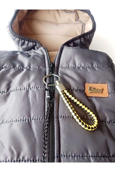 GallanD Puffer Jacket Dětská šedá kouřová barva kapuce Vlákno Sezónní středně silný zip Pohyblivý řetízek na příslušenství