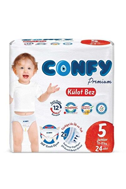 Confy Premium Panty Baby Diapers Size 5 Junior Economic 24 Pcs