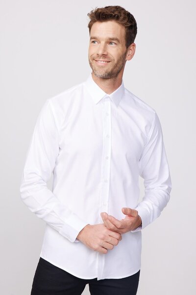 Tudors Μοντέρνο μακρυμάνικο 100% βαμβάκι Dobby Premium ανδρικό πουκάμισο