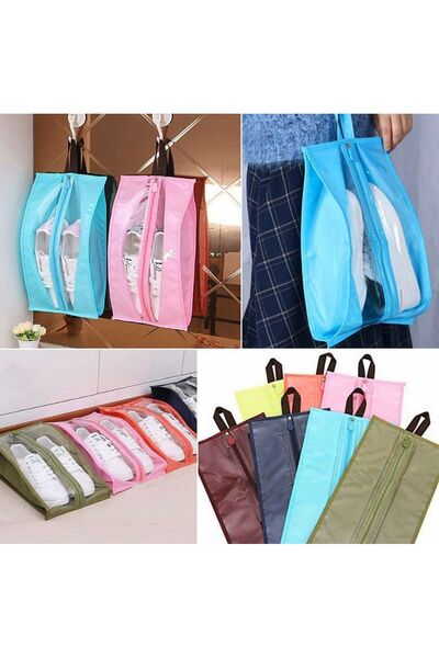 farist Ayakkabı Saklama Çantasi Pencereli Fermuarli Iyi Kalite