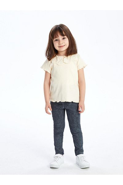 LC Waikiki Elastic Waist Jean Tights for Baby Girl