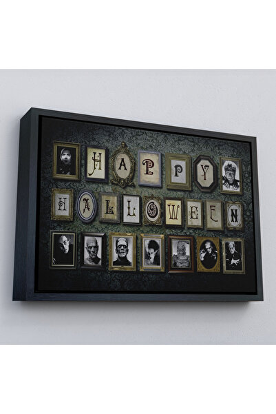 Harita Sepeti Çerçeveli Ürpertici Karakterler Vintage Korku Filmi Cadılar Bay...