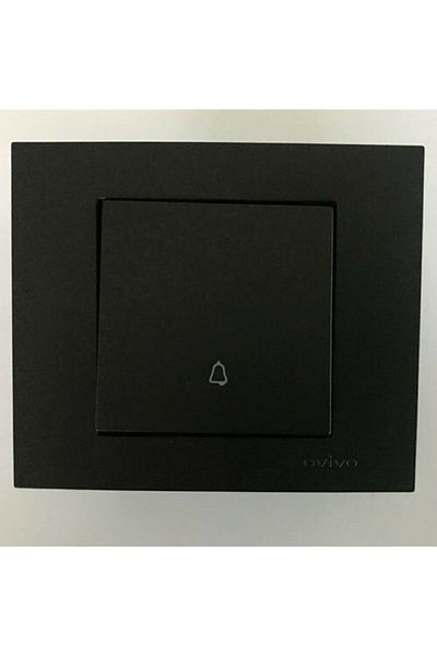 OVİVO Ovivo Grano Black Bell Switch Frame Included