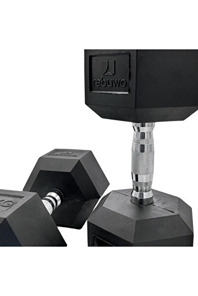 Rebuwo Hex Altıgen Kauçuk Kaplı Dambıl 25 kg 1 Adet