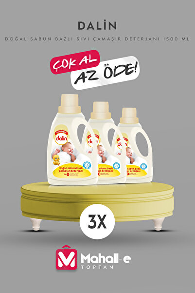 Dalin Sensitive Doğal Sabun Bazlı Sıvı Çamaşır Deterjanı 1500 ml 3'lü
