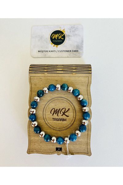 MK tasarım Real Apatite Stone Bracelet Mk.022.010