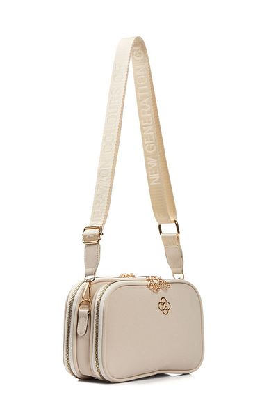 Adelina Bags حقيبة كتف نسائية بتفاصيل البرسيم - حزام متقاطع
