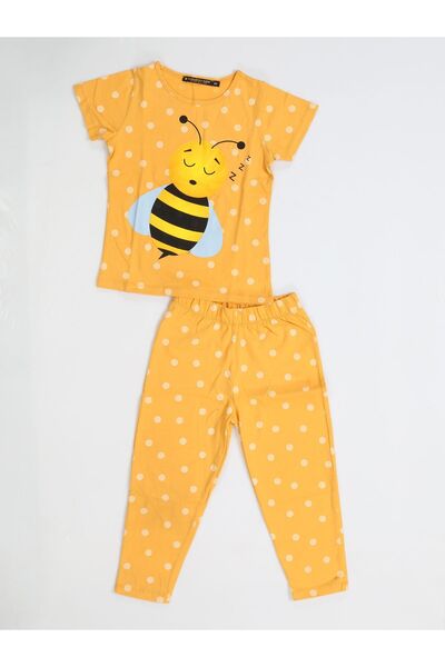 Casabony Arı Puanlı Kız Çocuk Pijama Takım