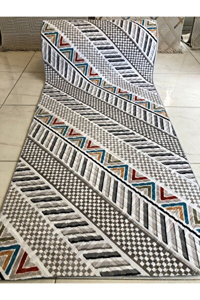 Sarar Kabartmalı Halı Dokusunda Jel Kaymaz Taban Yıkanabilir Kesme Yolluk Üst...