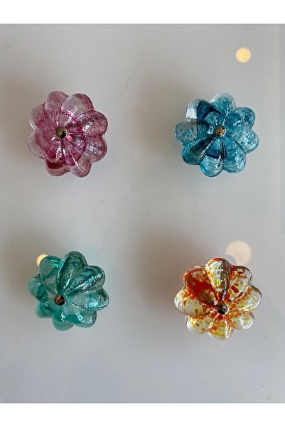 Vista Doro Dsy Model – Turuncu Cam Papatya Şekilli Düğme Kulp