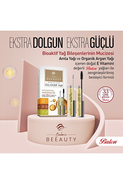 Balen's Beeauty Single Package 2 Products - Eyebrow Oil & Eyelash Oil (Amla Oil - Argan Oil - Vitamin E)