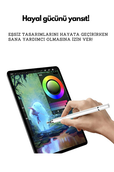 Abbruch 2İn1 Touch Pen - Tablet Phone Stylus Pen, Drawing and Writing Pen Compatible with All Devices