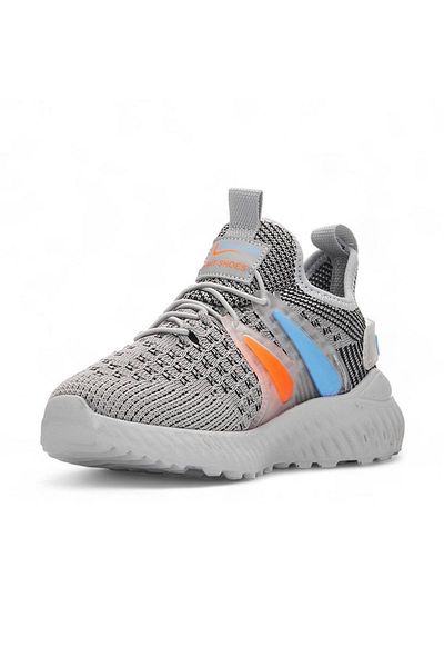 BOUIS Dětské unisex denní ledově modré elastické pohodlné prodyšné úplety flexibilní lehké stylové tenisky sportovní boty