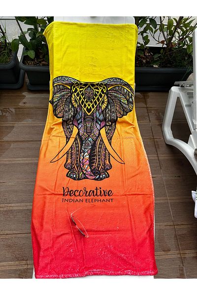WALLHANG 75x150 cm Elephant Printed Beach Towel