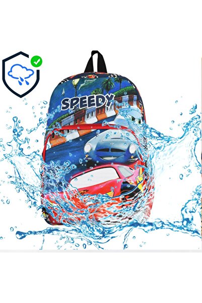 Shopiolog Anaokulu Kreş Günlük Kullanım Erkek Çocuk Sırt Çantası Su Geçirmez Suluklu 2 Bölmeli Okul Öncesi