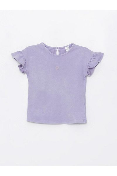 LC Waikiki Tricou cu decolteu rotund brodat pentru fetiță