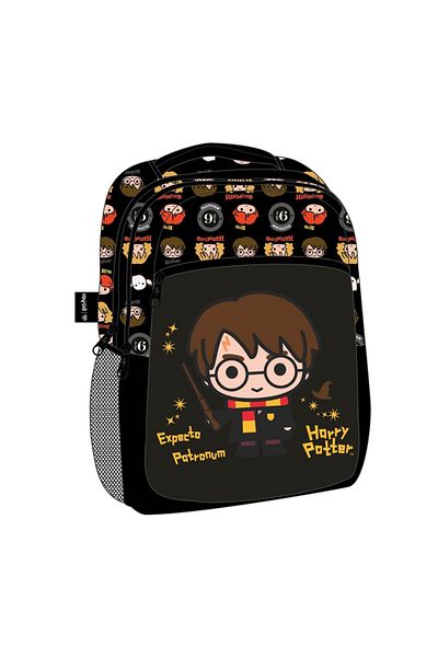 WİGGLE Harry Potter School Bag Black Three Compartments