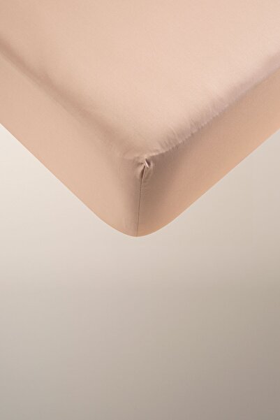 Penelope Lia Series - 100% Cotton Satin Sheet Set, 200X200 cm Stone, Elastic