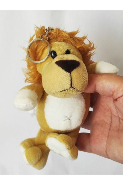 dudu kids Plush Lion Keychain - 15 Cm - Yellow - Birthday Gift - Bag Ornament - Toy