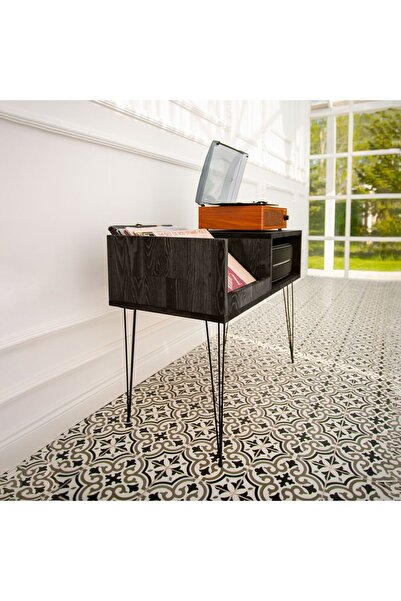 Zecir Ahşap Pikap Sehpası ve Plak Dolabı