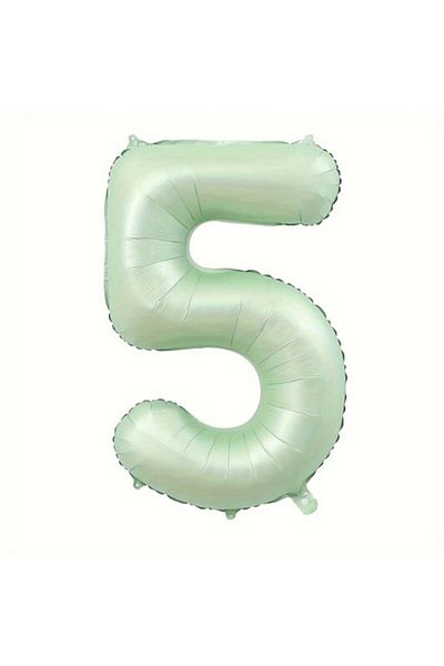 aşkın concept 80 CM Nile Green Water Green 5 Number Balloon Foil