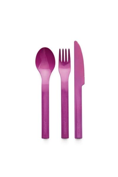 Tupperware Servis Set 3'lü Çatal Kaşık Bıçak Kişisel Piknik Seti Hsgl