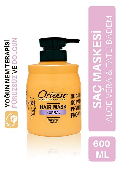ORİENSE 600ml Saç Maskesi Normal, Pro Vitamin B Ve Fitokeratin Ile Nihai Bakım