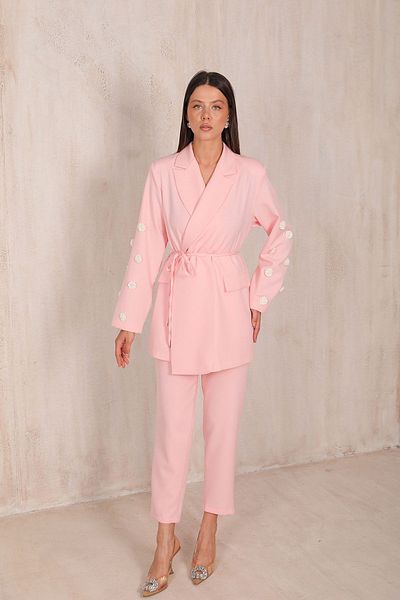 Melike Tatar 32-2089 Model Pink Flower Patterned Set