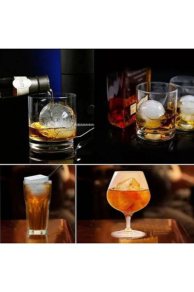 MUNBO Round Sphere Ice Mold Whiskey Cola Coffee Ice Mold Bar Sphere Gift Shaped Ice Mold