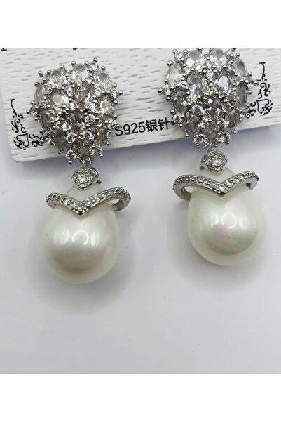 Accessories Taşlı Sallantılı Abiyelik Çelik Küpe