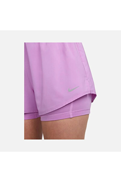 Nike Dri-Fit One High-Waisted 3" 2-in-1 Training Kadın Taytlı Yüksel Bel Spor Mor Şort dx6016